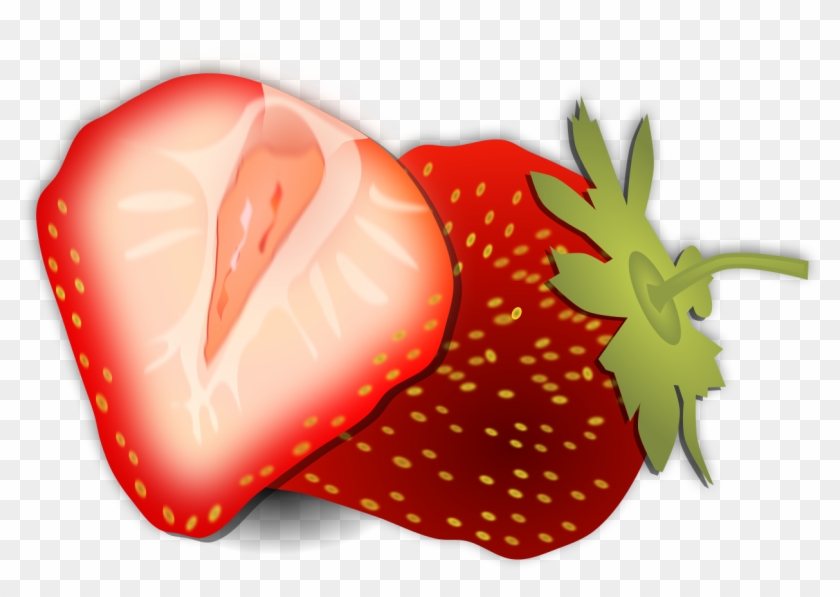 File - Strawberry - Svg - Strawberry Slices Clip Art - Png Download