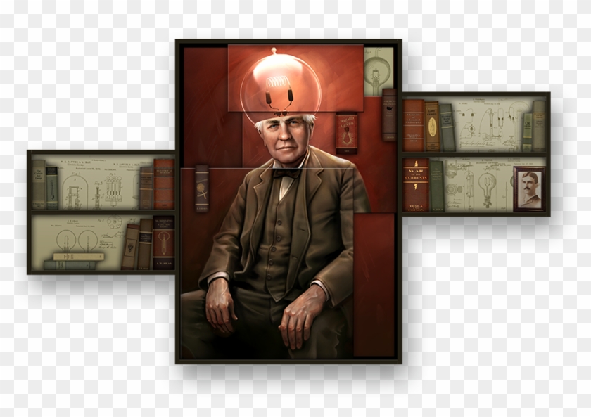 For Inquiries About The Mixed Media Original For This - Thomas Edison Artwork Clipart