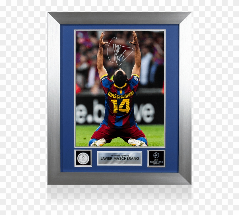 Javier Mascherano Official Uefa Champions League Signed - Uefa Champions League Clipart