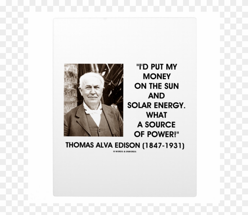 Put My Money On Sun Solar Energy Source Of Power Plaque - Edison Doctor Of The Future Clipart