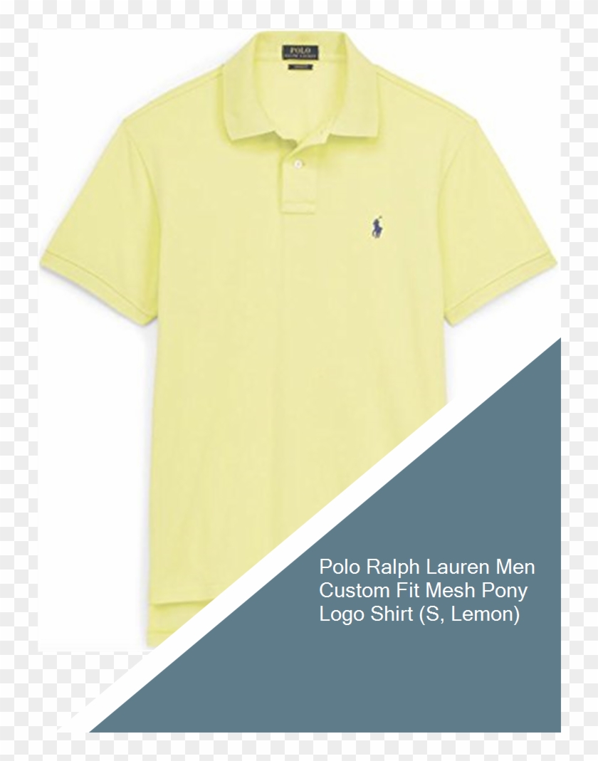 Polo Ralph Lauren Men Custom Fit Mesh Pony Logo Shirt - Polo Shirt Clipart #3788573