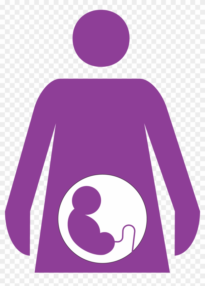 Pregnancy, Woman, Mother, Pink, Purple Png Image With - Vector Graphics Clipart #3788723