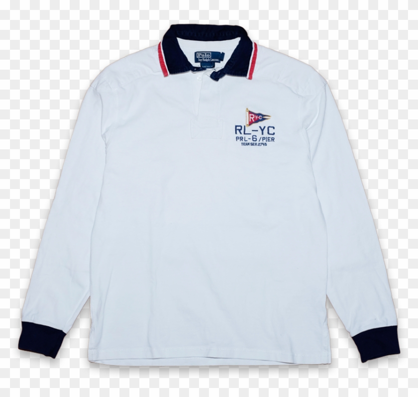 Vintage Polo Ralph Lauren Yacht Club Longsleeve Polo - Polo Shirt Clipart