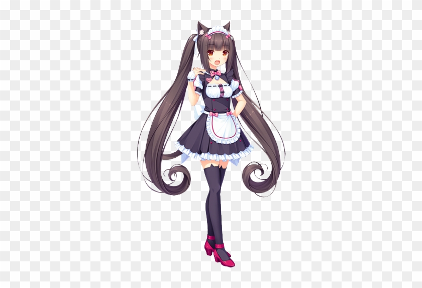 #anime #cat #catgirl #animegirl #bow #cute #colorful - Nekopara Chocola And Vanilla Maid Clipart