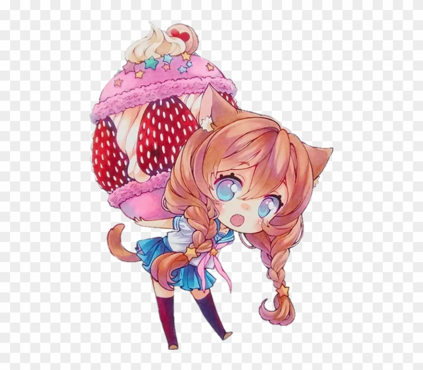 Macaroon Drawing Anime - Chibi Girl Food Clipart