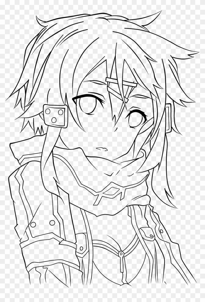 Sinon Asuna Line Art Kirito Drawing - Sword Art Online Drawing Asuna Clipart