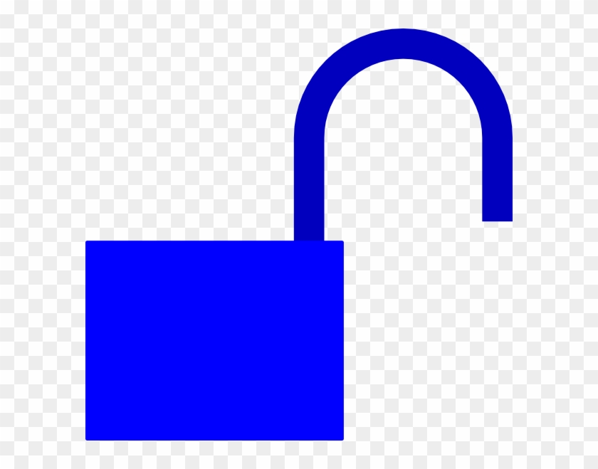 Open Lock Svg Clip Arts 600 X 579 Px - Lock Clipart Blue - Png Download