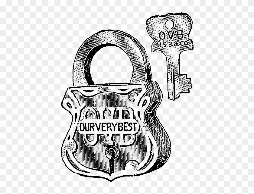 These Are Three Digital Image Transfers Of Locks And - Vintage Lock Set Clipart