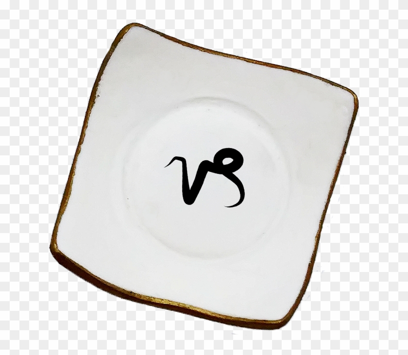 Capricorn Star Sign Trinket Tray Zodiac Symol - Metal Clipart #3790938