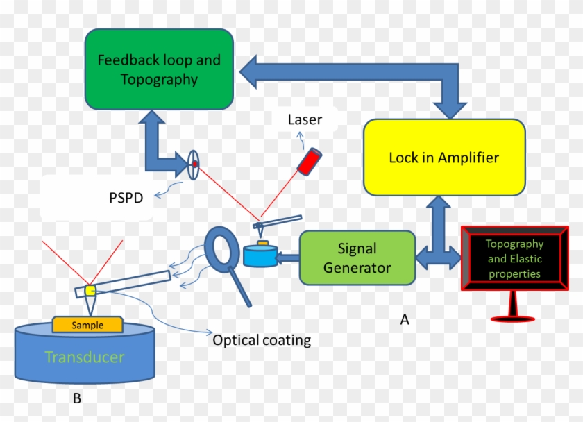 Atomic Force Acoustic Microscopy - Scanning Acoustic Microscopy Principle Clipart #3791256
