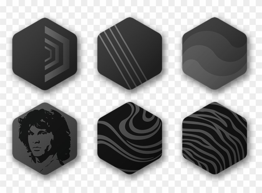 Hexagon Icon Set Geometric Preview Snippet - Graphic Design Clipart