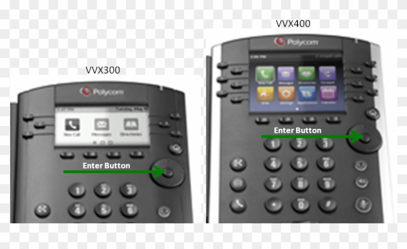 Location Of Enter Button - Polycom Vvx400 Clipart