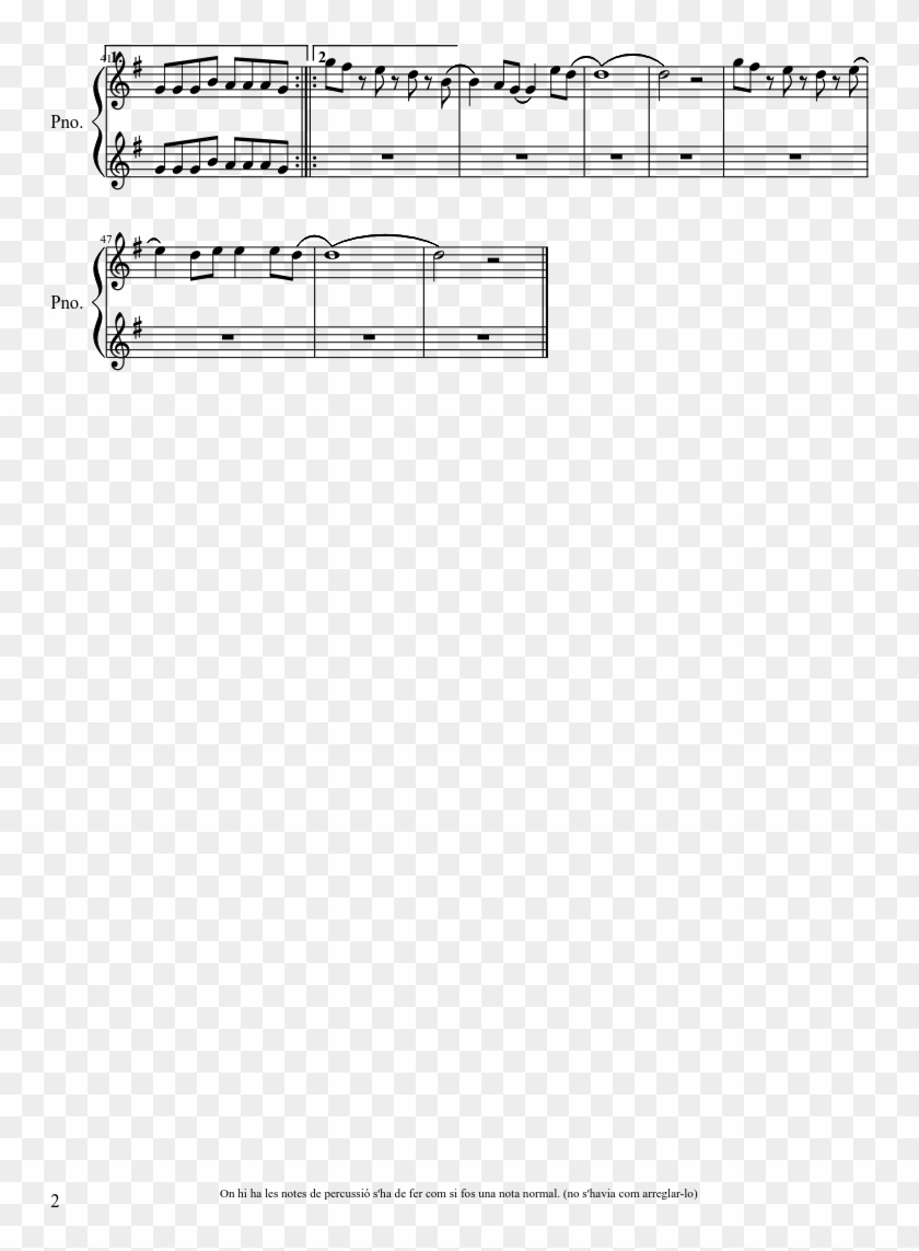 La Flama Sheet Music Composed By Obrint Pas 2 Of 2 - Sheet Music Clipart