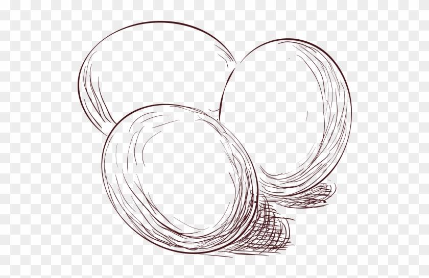 Two Eggs With Hash Browns Or American Fries - Circle Clipart