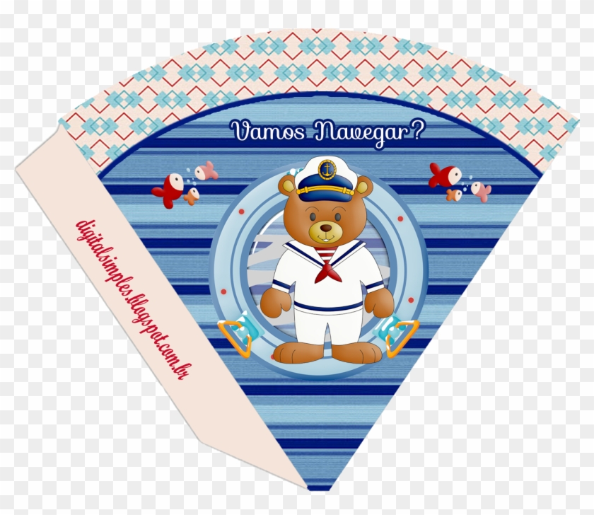 Cone Para Guloseimas Tema "ursinho Marinheiro" Para - Mercury Clipart - Png Download #3792329