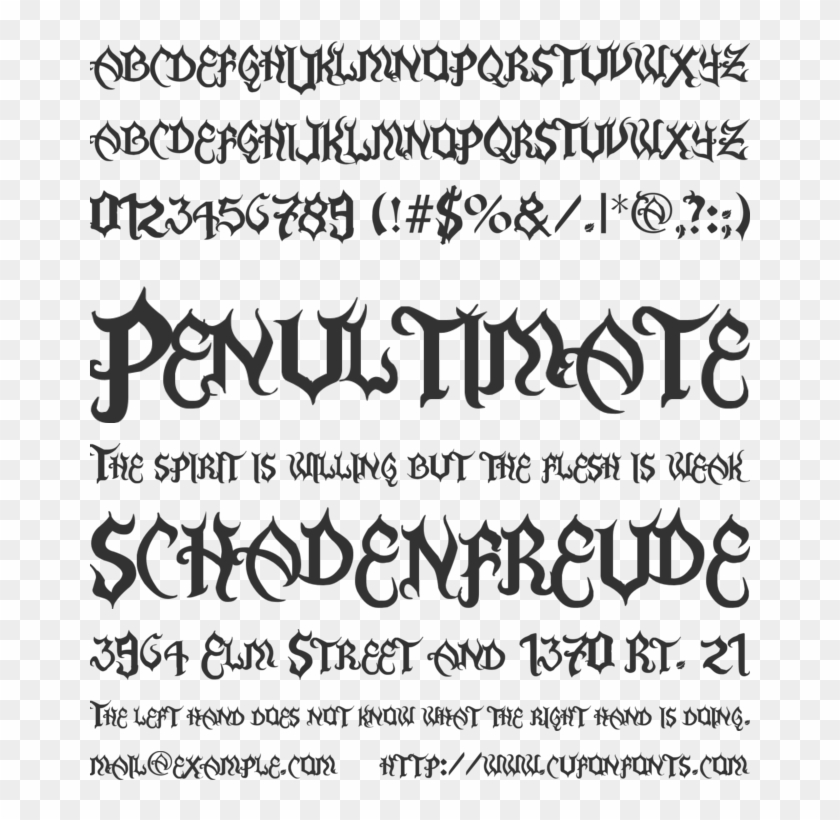 La Flama Y La Espina Font Preview - Calligraphy Clipart #3792336