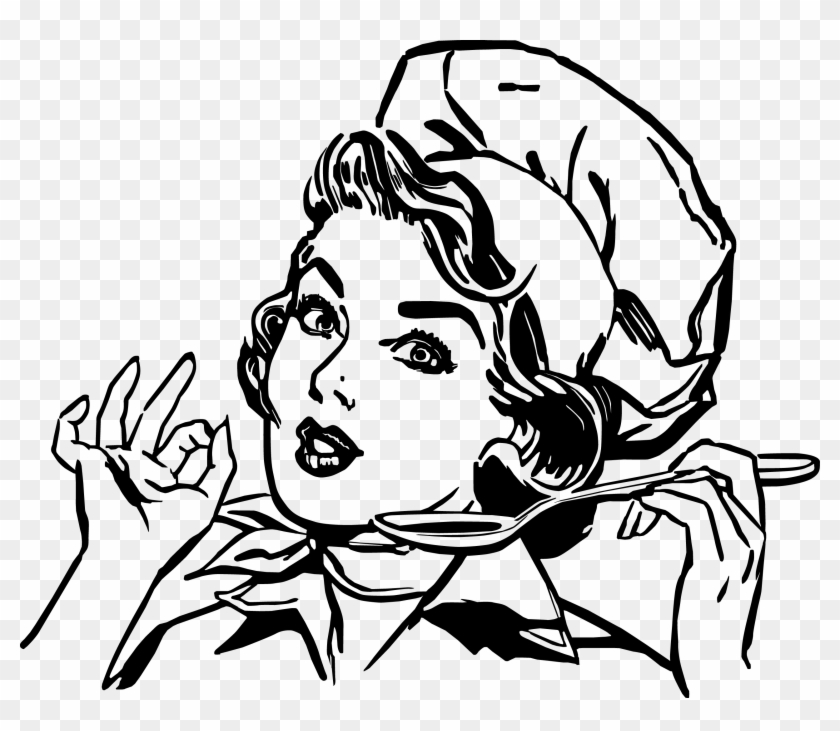 Breakfasts Come With One Of The Following - Female Chef Clipart Black And White - Png Download