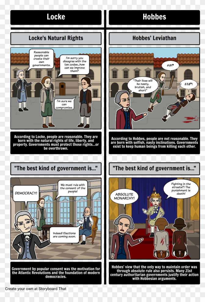 Hobbes And Locke Comic Strip Clipart
