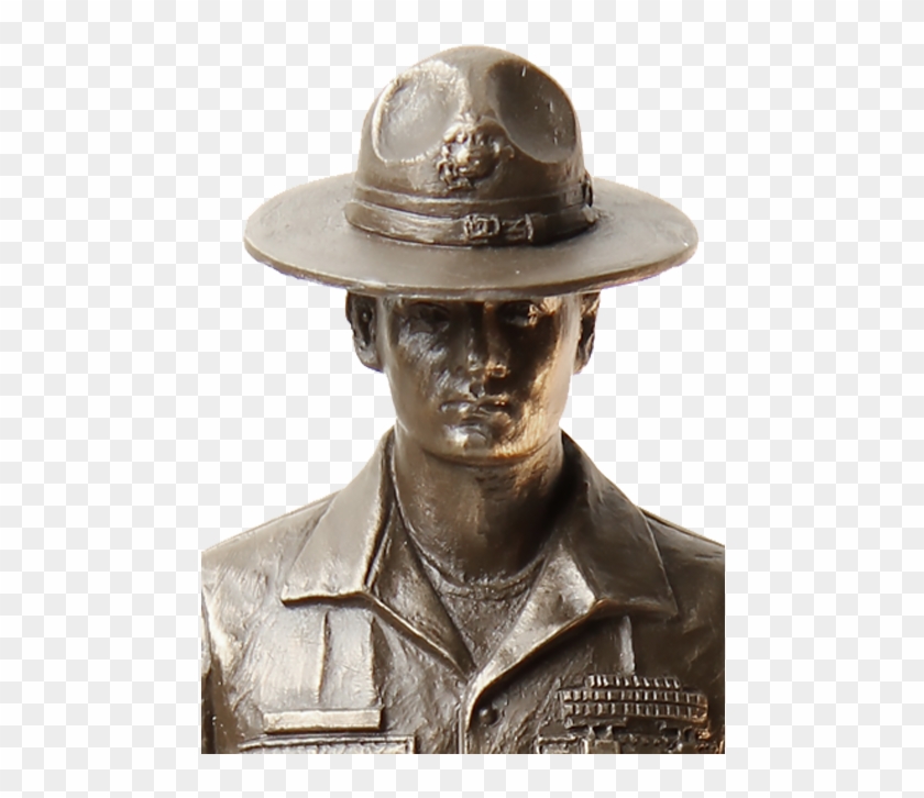 Marine Drill Instructor Statue - Bust Clipart