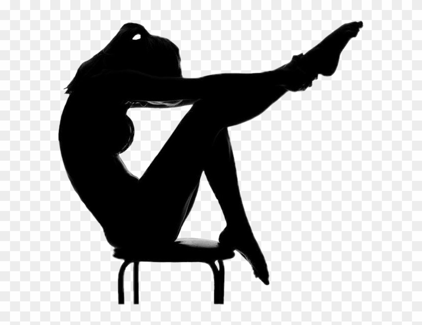 Dance Shadow Silhouette Stretching Yoga Sexy Woman - Chair Clipart #3794282