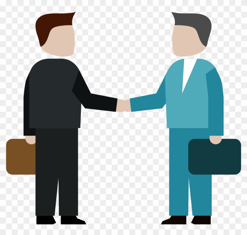 Graphic Download Business Clip Art Businessman Transprent - Cartoon Businessman Shaking Hands - Png Download #3794571