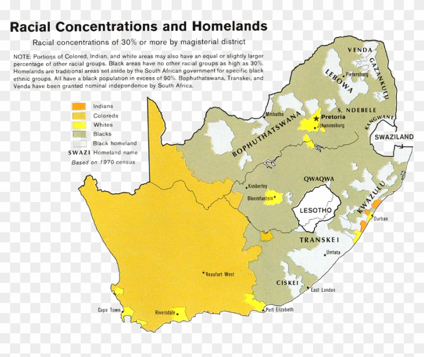 South Africa Racial Demographics Map 1979 - Demographic Map Of South Africa Clipart #3794658