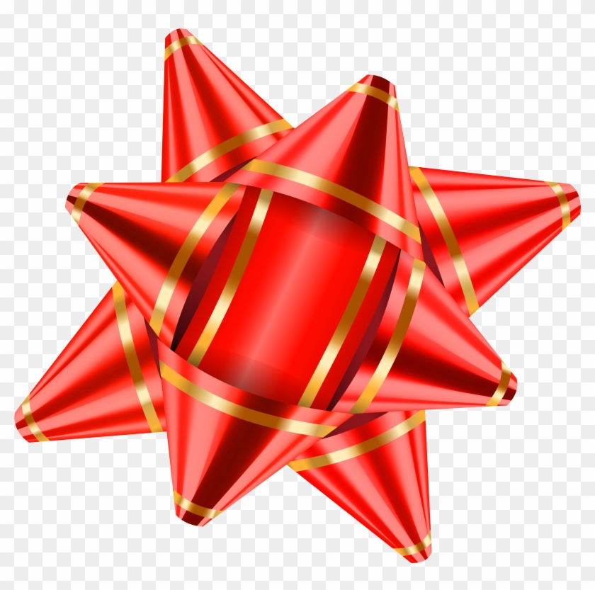 Red Deco Bow Transparent Png Image - Triangle Clipart