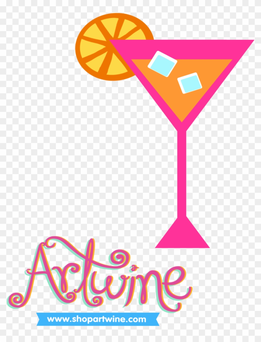 Orange Cocktail Drink Vector Art For Artwine - Felt Clipart