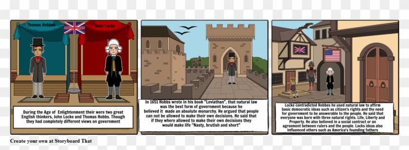 Locke Vs Hobbs - Cartoon Clipart