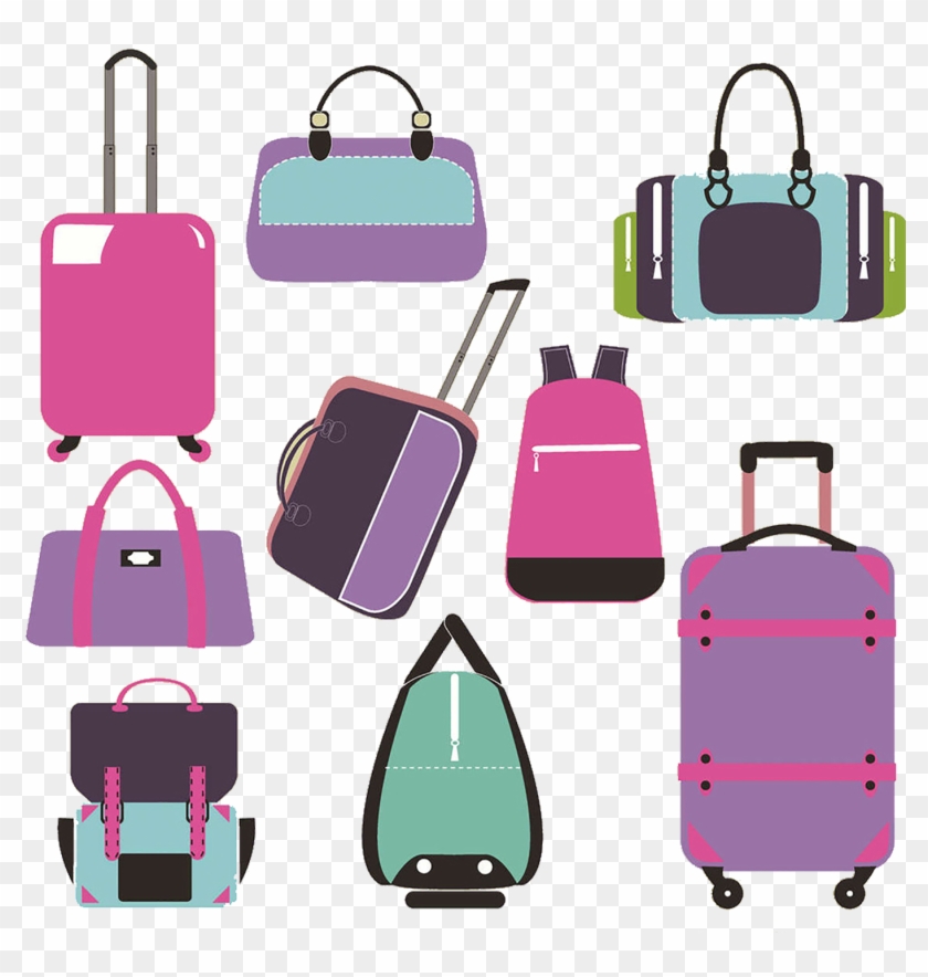 Baggage Travel Suitcase - Багаж Вектор Clipart