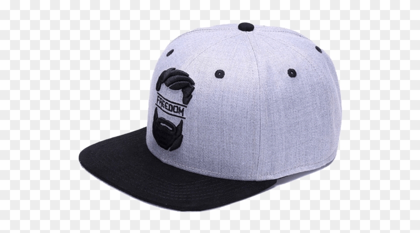 A Gray Snapback Cap With A Black Visor That Shows A - Cap Clipart #3795393