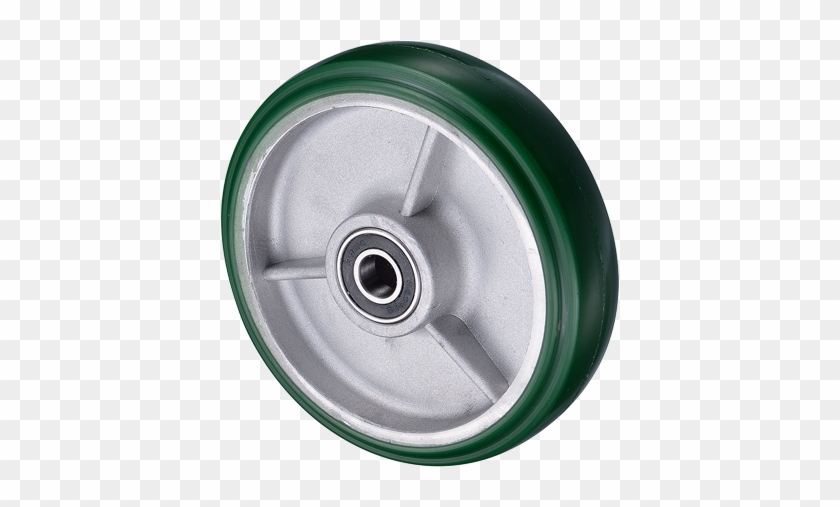 150mm Pu Heavy Duty Castor Wheel With Iron Bar Side - Plastic Clipart