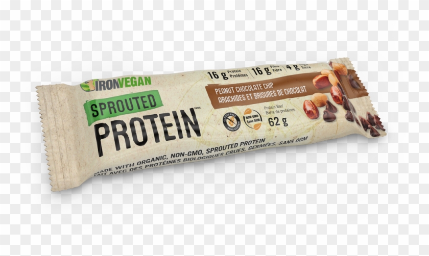 Iron Vegan Sprouted Protein Bar Peanut Chocolate Chip - Iron Vegan Protein Bars Clipart #3795972