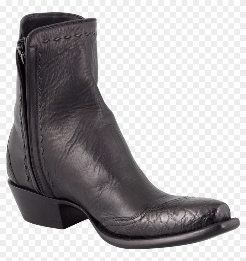 Stallion Men's Zorro Black Gator Ankle Boots - Boot Clipart #3796224
