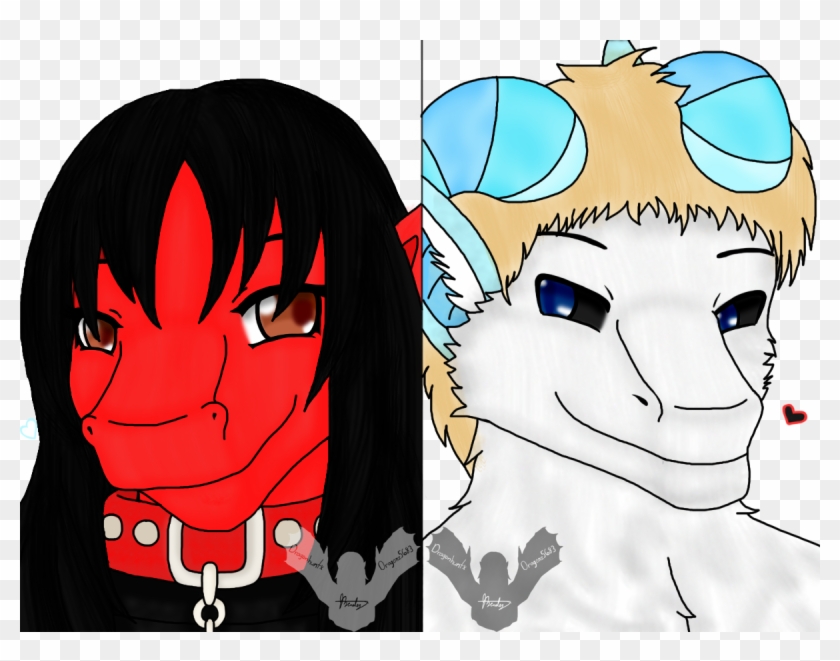 Draness Polarice Couple Icon - Cartoon Clipart