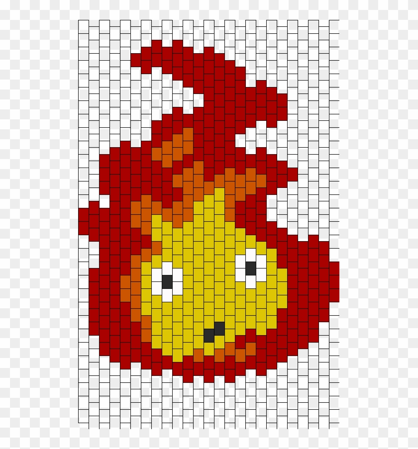 Surprised Calcifur From Howls Moving Castle Bead Pattern - Main Market Square Clipart #3798329