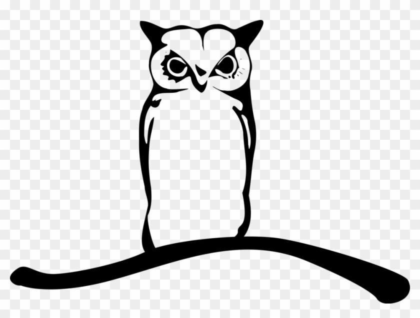 Illustration Of An Owl On A - Tato Burung Hantu Tribal Clipart