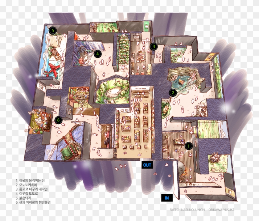 Exhibit Map - Spirited Away Bath House Layout Clipart