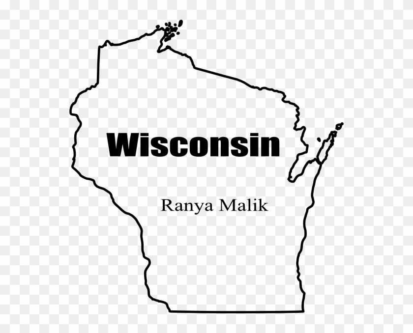 Wisconsin Map Clip Art At Clipart Library - State Of Wisconsin Outline Vector - Png Download #3798927