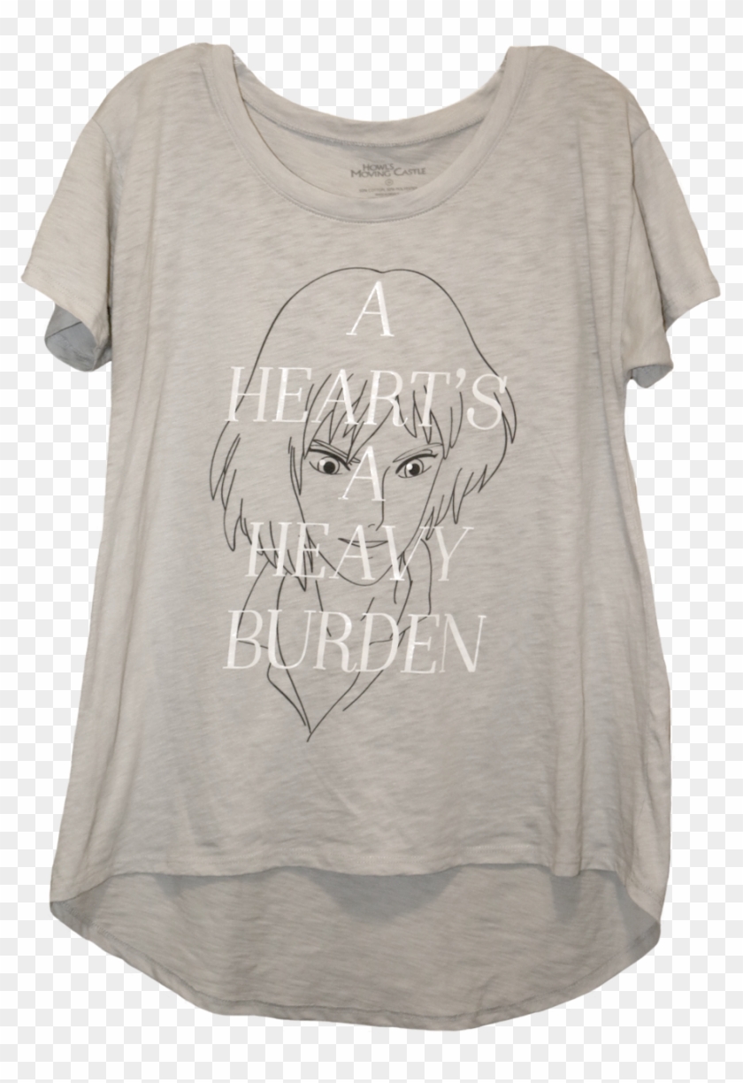 A Shirt With A Line Drawing Of Howl With The Text 'a - Illustration Clipart #3799293