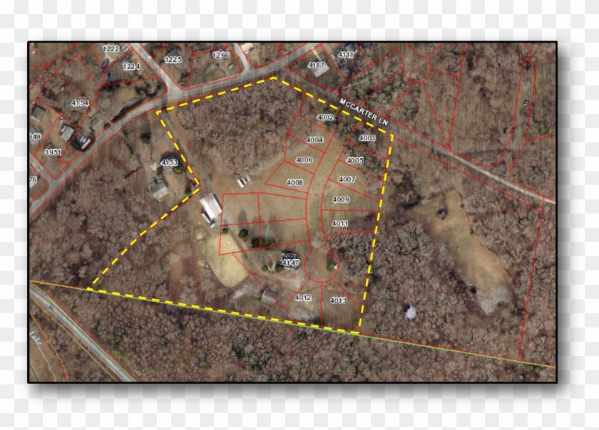 16 Recorded Single Family Detached Lots Plus Open Space - Map Clipart #3799493