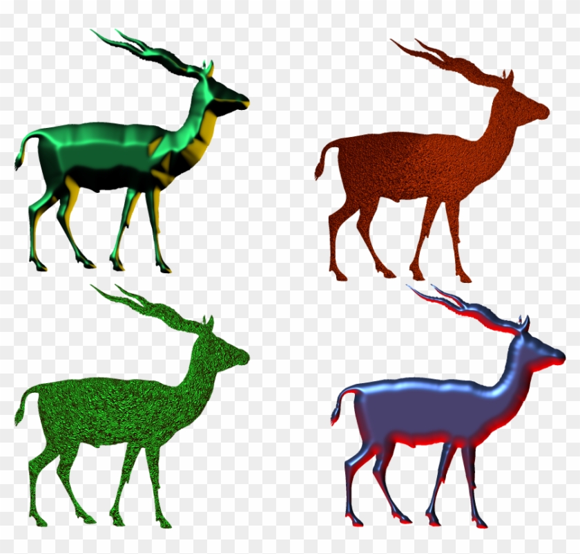Antelope 3d Picture,antelope Png,impala Png - African Animal Silhouettes Gazelle Clipart #380029