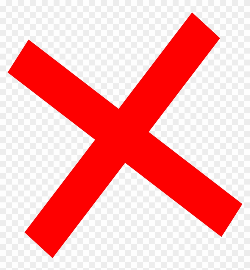 Red Cross Mark Clipart Printable - Cancel Clipart - Png Download