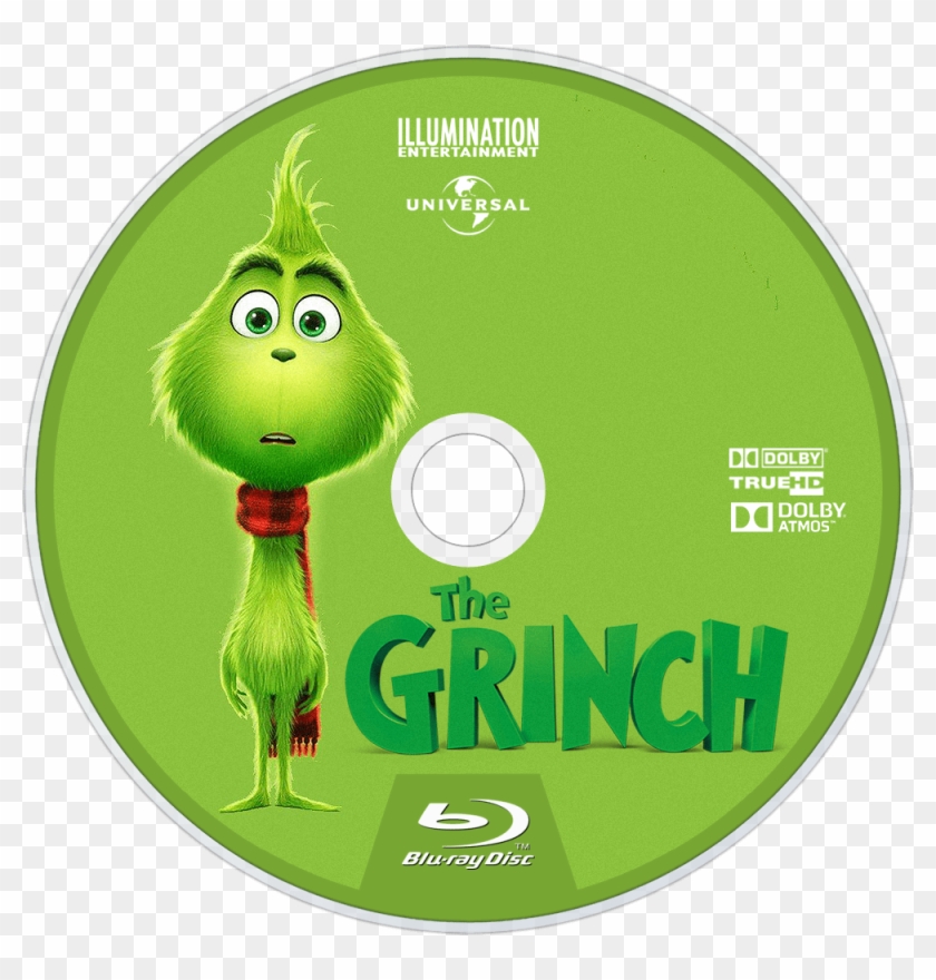 The Grinch Bluray Disc Image - El Grinch 2018 Dvd Clipart