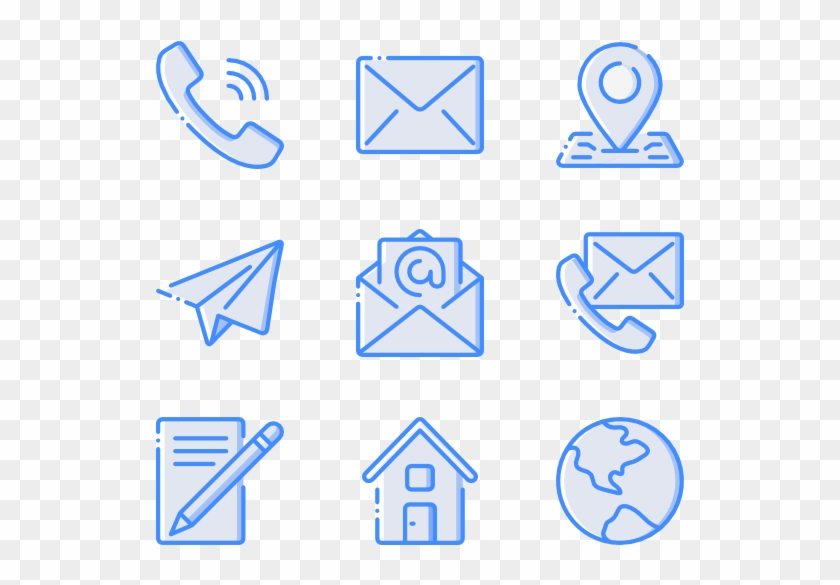 Contact Us - Contact Us Icon Blue Clipart