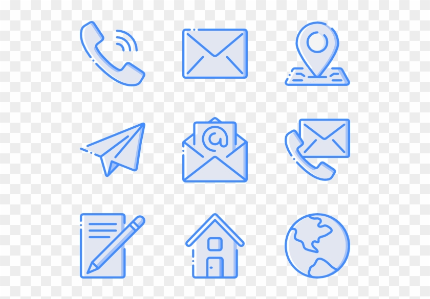 Contact Us - Contact Us Icon Blue Clipart #380375