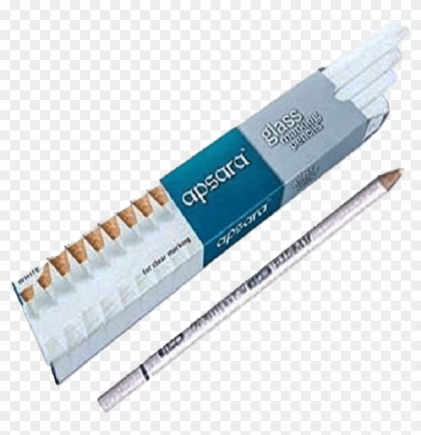Apsara Glass Marking White Pencil Box - Glass Marking Pencil White Rate Clipart #380745