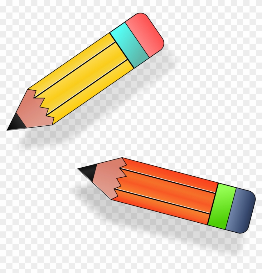 Long Clipart 2 Pencil - Cartoon Pencil Transparents - Png Download