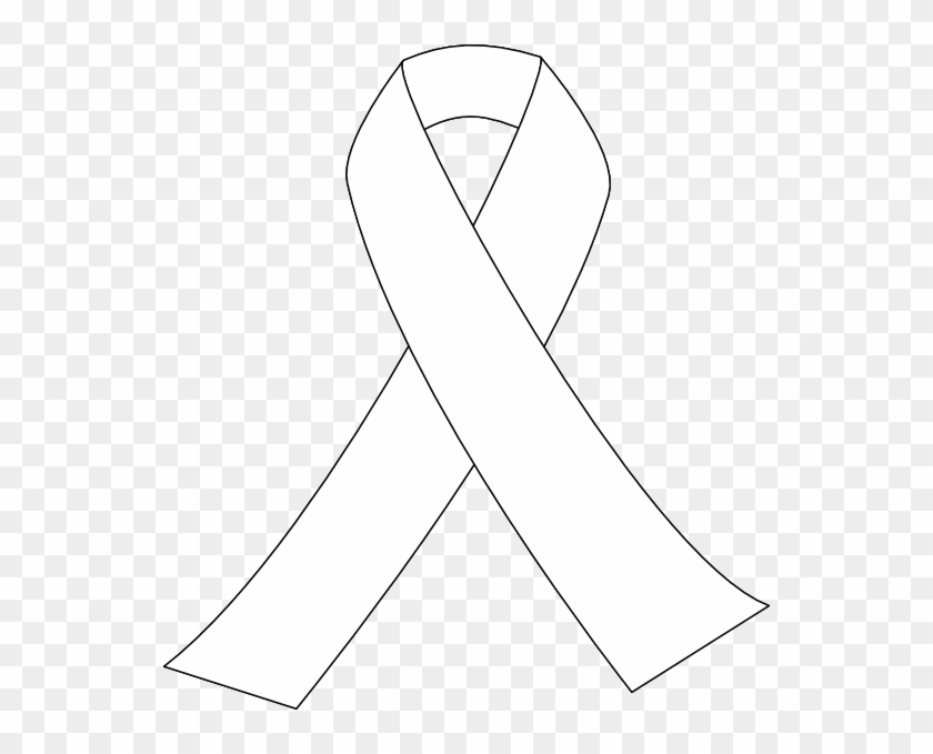 Ribbon - Breast Cancer Ribbon White Clipart #380944