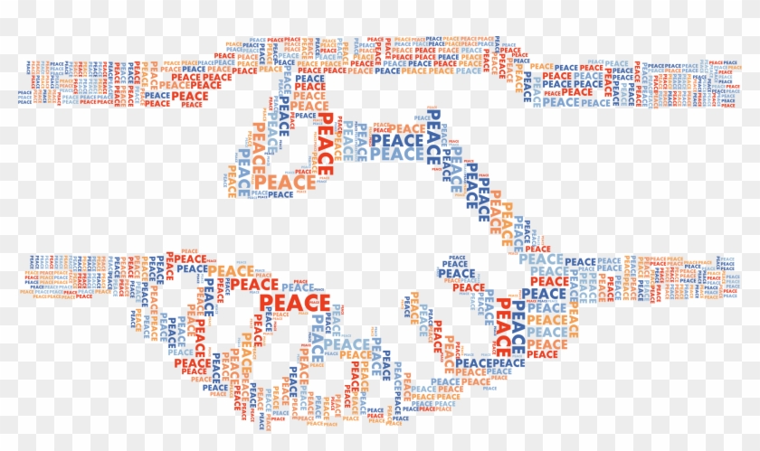 Png Black And White Word Cloud No Background Big Image - Transparent Background Handshake Png Clipart #381050